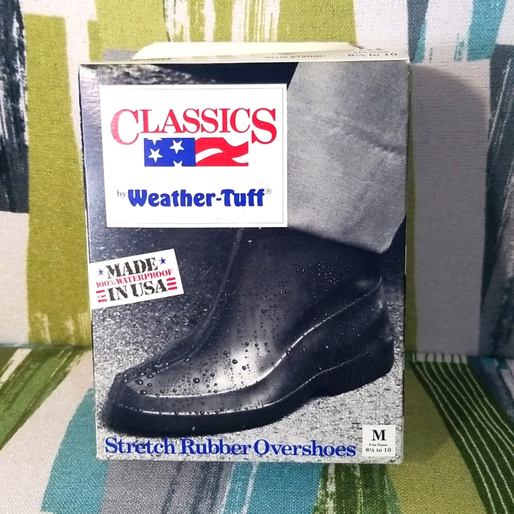 Classics by Weather Tuff - Stretch Rubber Overshoes Fit Sizes 8.5 - 10